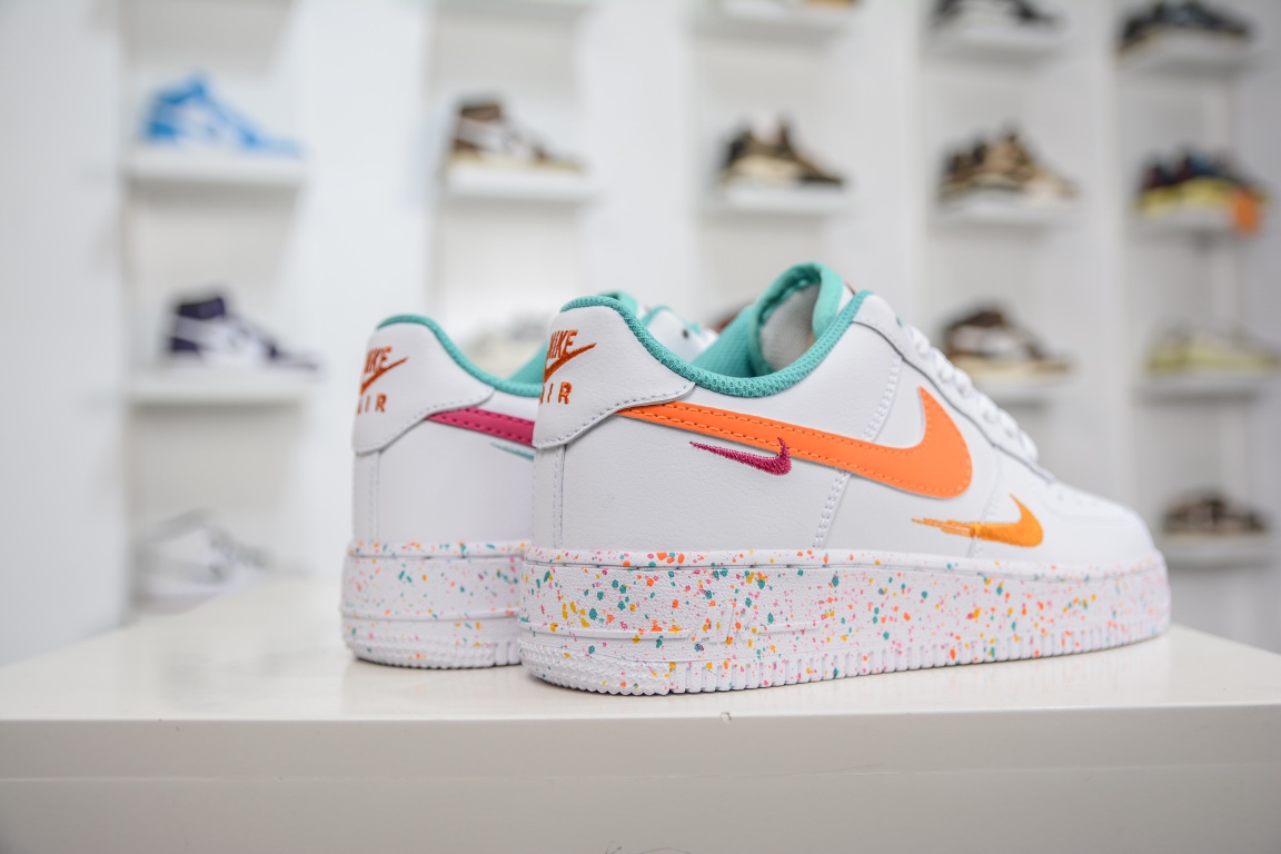 220 Nike Air Force 1'07 Low 白橙双勾 空军一号低帮运动休闲板鞋 FD4626-181
