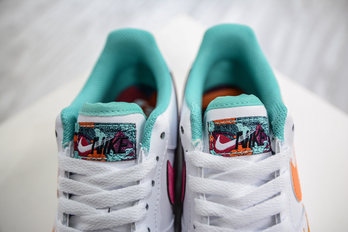 220 Nike Air Force 1'07 Low 白橙双勾 空军一号低帮运动休闲板鞋 FD4626-181