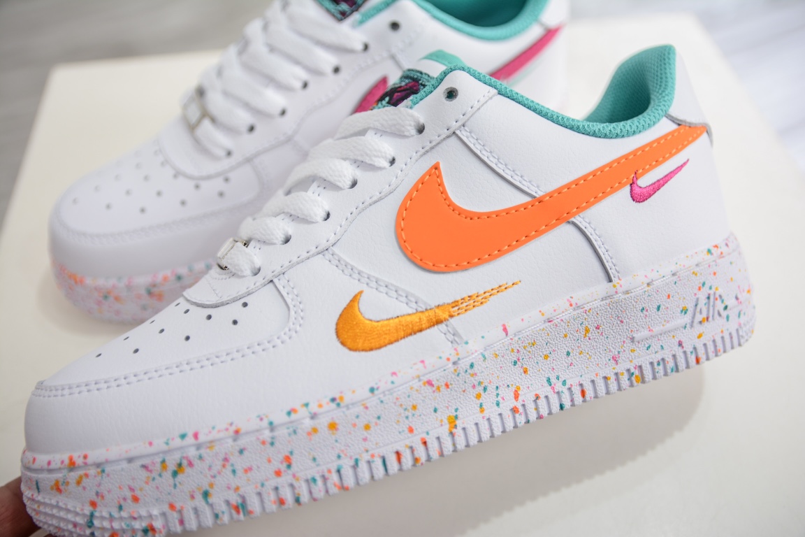 220 Nike Air Force 1'07 Low 白橙双勾 空军一号低帮运动休闲板鞋 FD4626-181