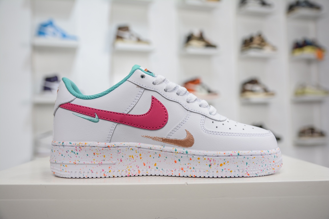 220 Nike Air Force 1'07 Low 白橙双勾 空军一号低帮运动休闲板鞋 FD4626-181