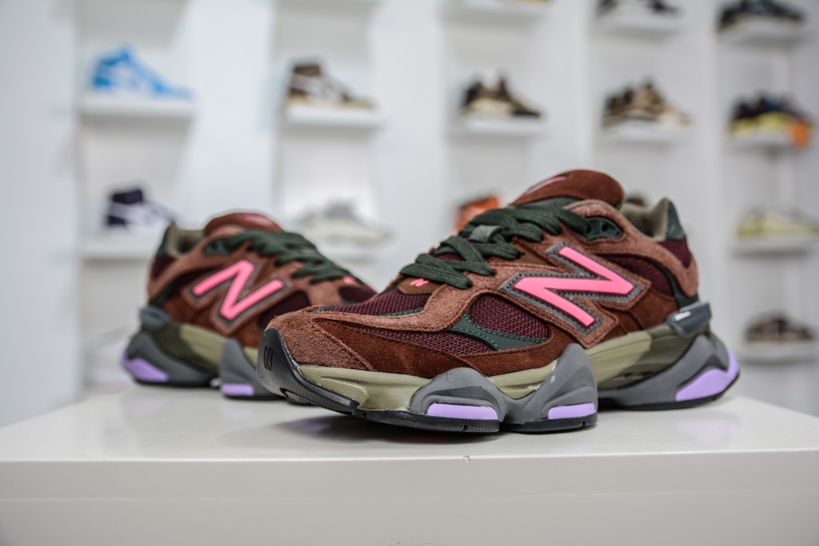 220 New Balance 9060 酒红色 复古休闲运动老爹鞋 U9060BUR