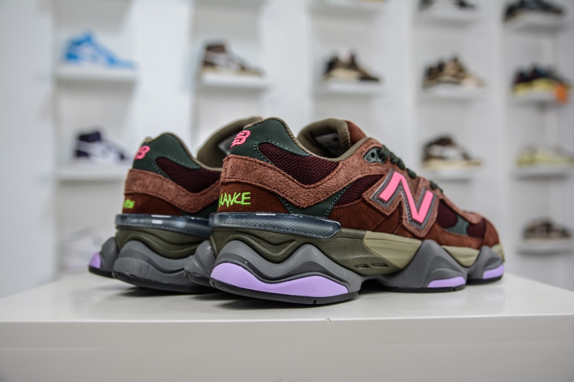 220 New Balance 9060 酒红色 复古休闲运动老爹鞋 U9060BUR