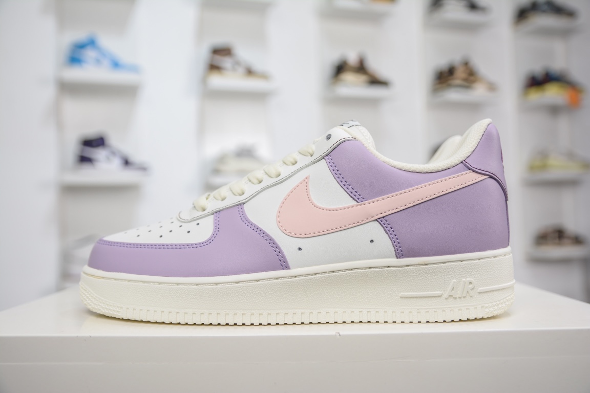 200 Nike Air Force 1'07 Low 米粉紫配色 空军一号低帮休闲板鞋 DQ6810-286