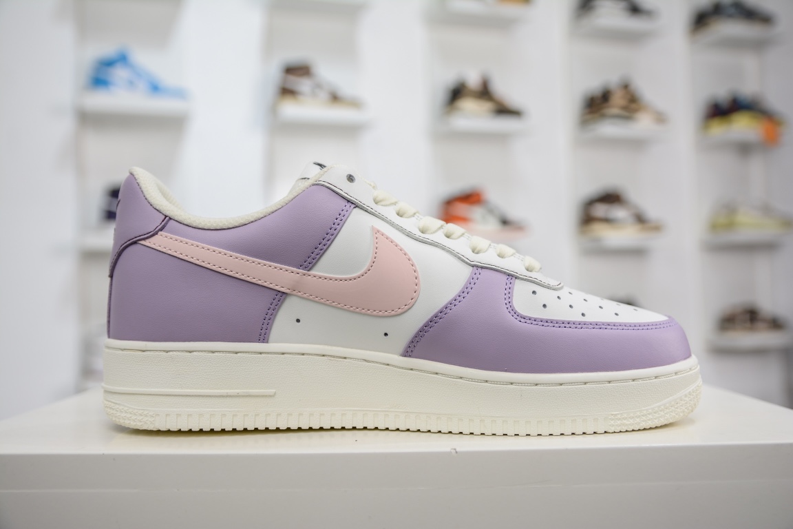 200 Nike Air Force 1'07 Low 米粉紫配色 空军一号低帮休闲板鞋 DQ6810-286