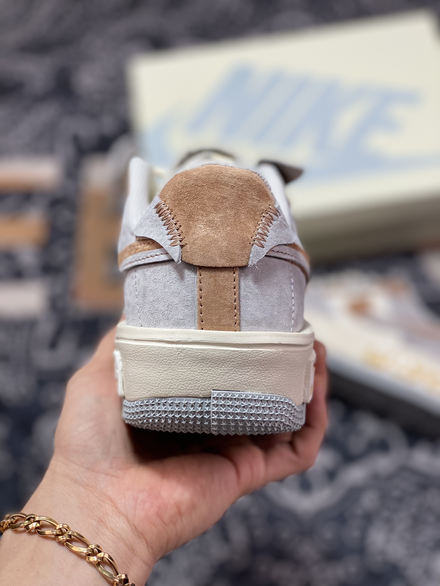260 Nike Wmns Air Force 1 Fontanka”Grey/Beige/Brown”空军一号板鞋“灰米白棕”CW6688-806