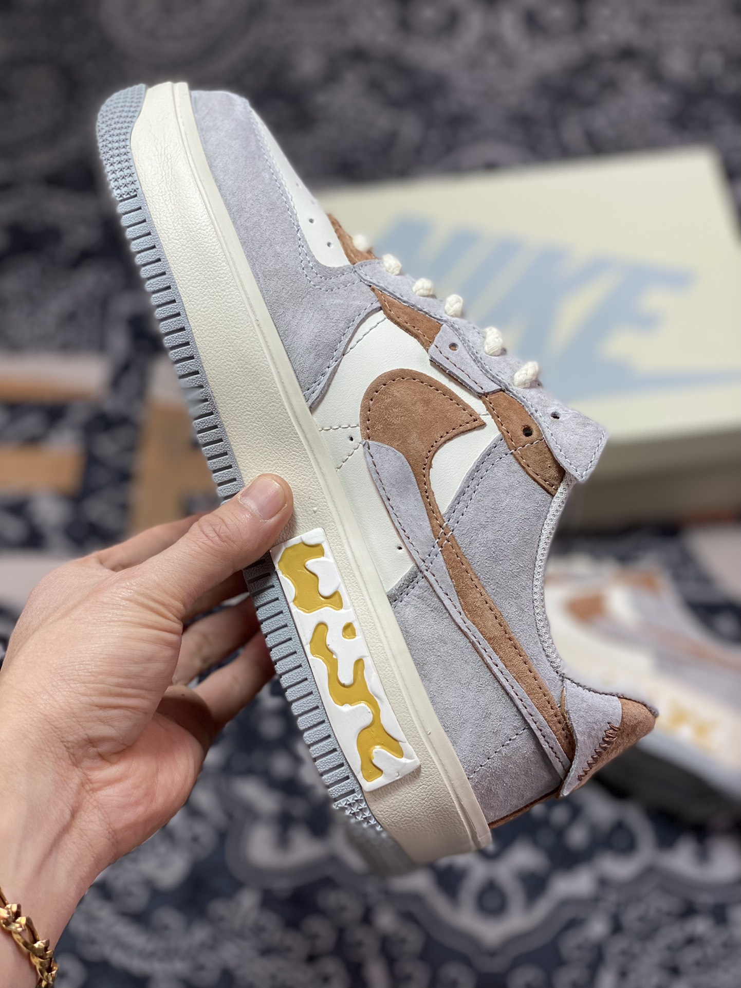 260 Nike Wmns Air Force 1 Fontanka”Grey/Beige/Brown”空军一号板鞋“灰米白棕”CW6688-806