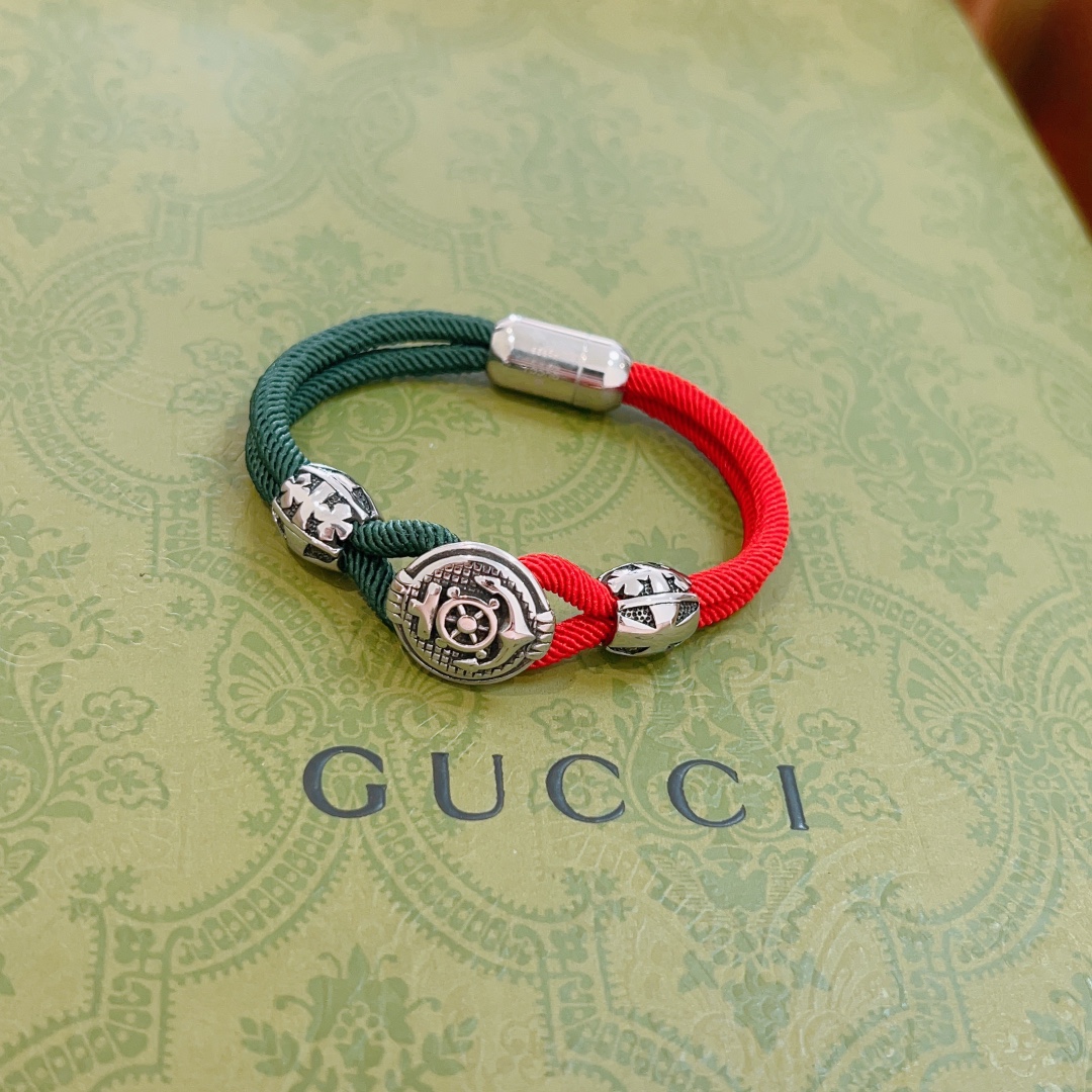 Gucci Jewelry Bracelet Weave Unisex Vintage