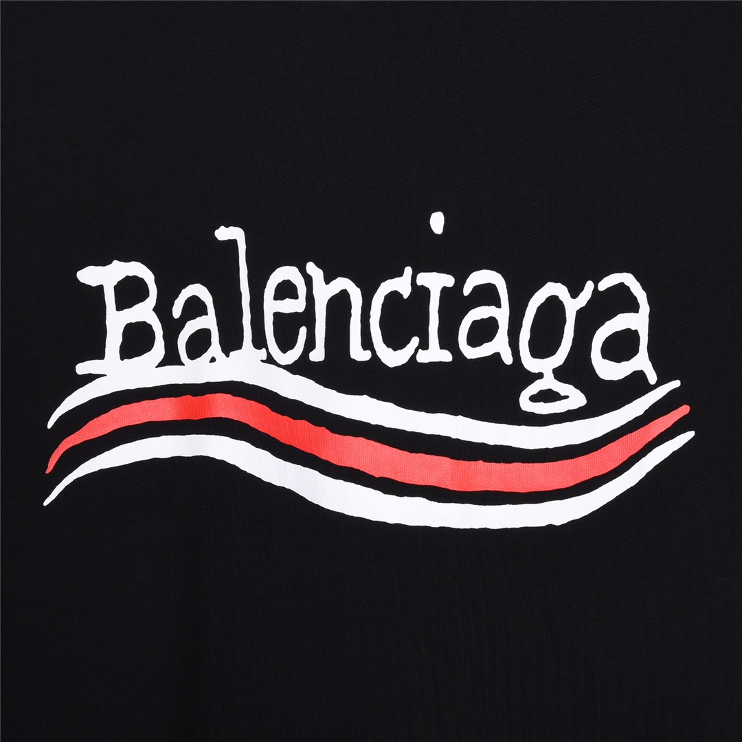 160 BALENCIAGA/巴黎世家2023 SS 可乐涂鸦磨烂短袖T恤