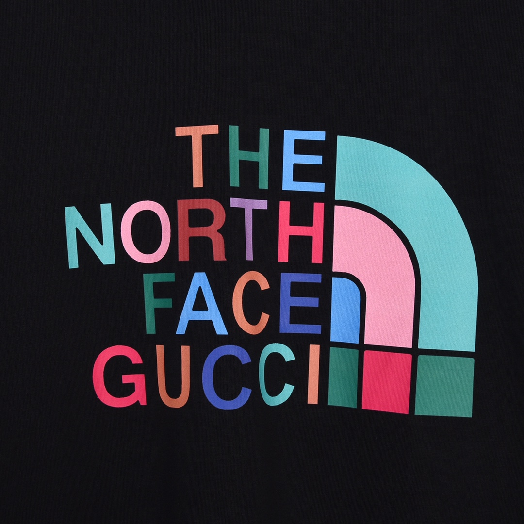 160 GUCCI/古驰 2023春夏新款联名TNF限定系列短袖T恤