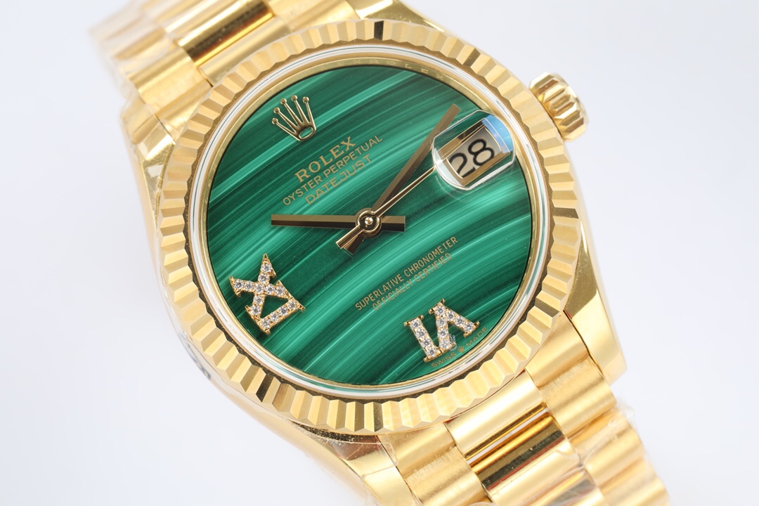 Rolex EW2021【最美孔雀石女表】蚝式恒动日志型31系列