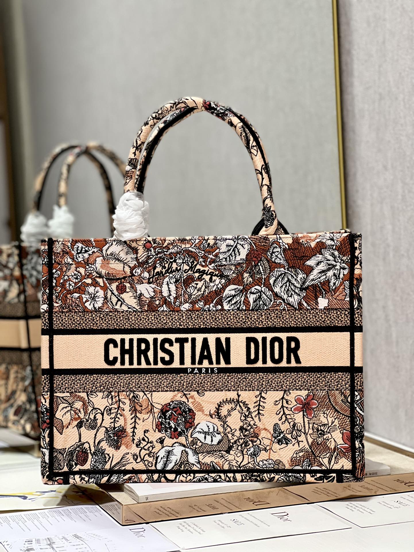 Dior Book Tote Embroidered Shopping Bag