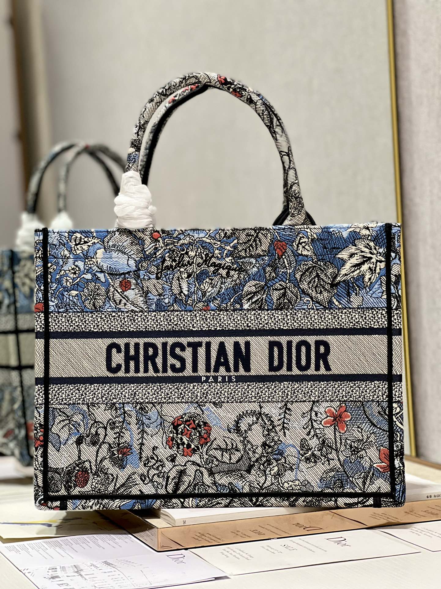 Dior Book Tote Embroidered Shopping Bag
