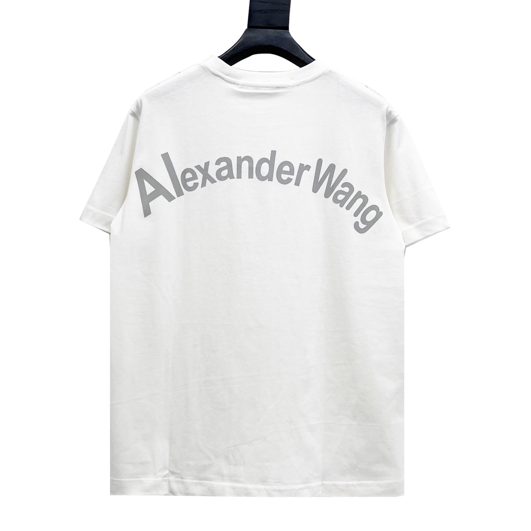 160 Alexander wang 大王反光字母印花短袖T恤