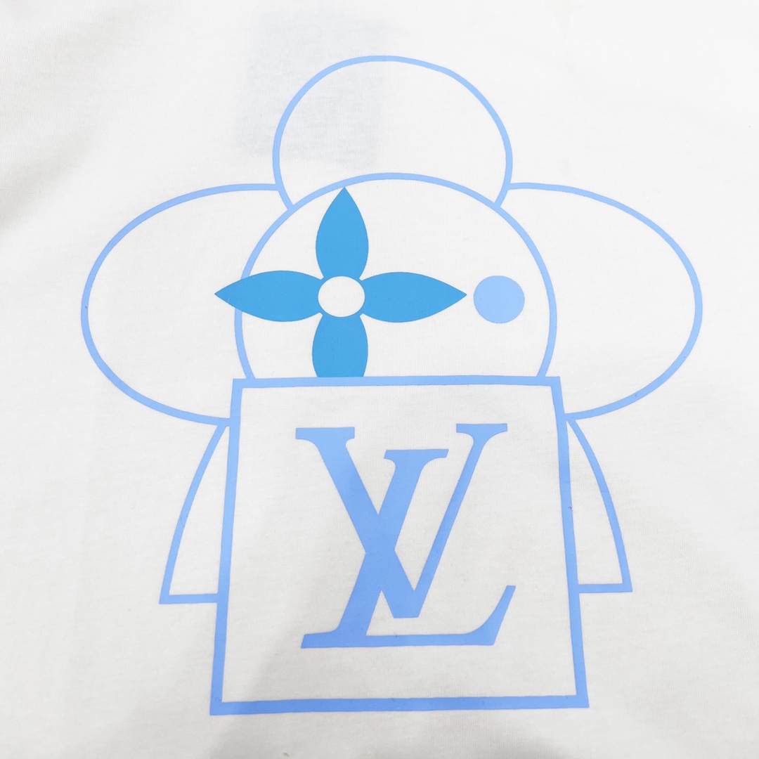 160 Louis Vuitton /路易威登 23ss太阳花LOGO图案短袖T恤