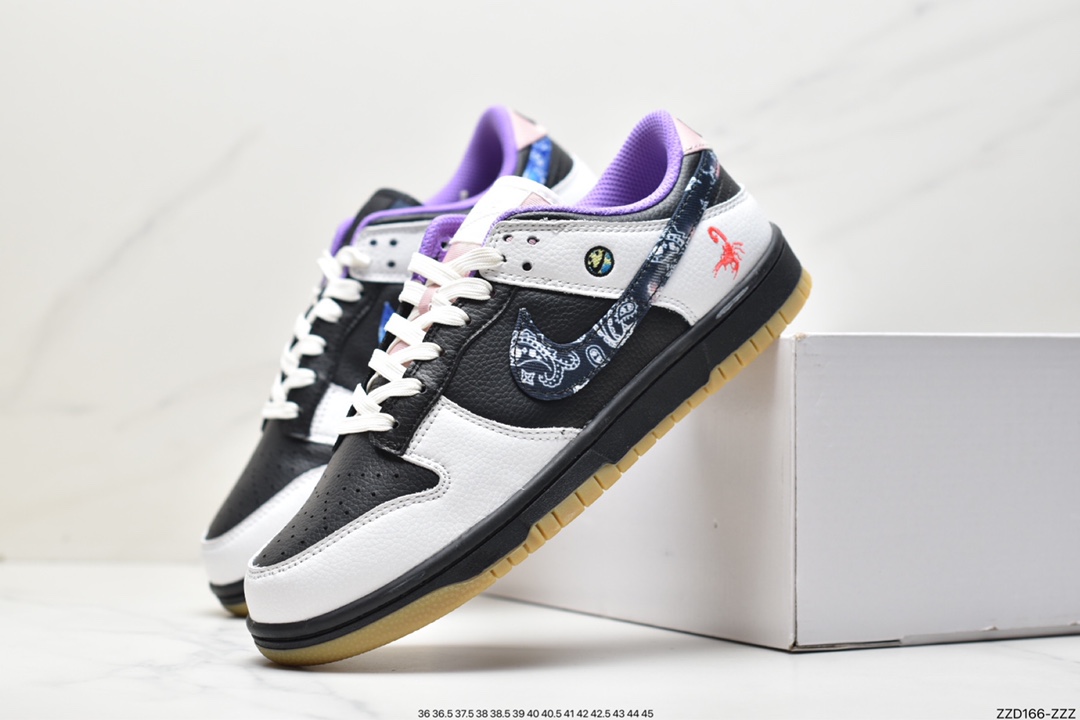 250 You SB Dunk Low Retro SP扣篮系列低帮板鞋“白紫蓝扎染腰果花” CT5053-041