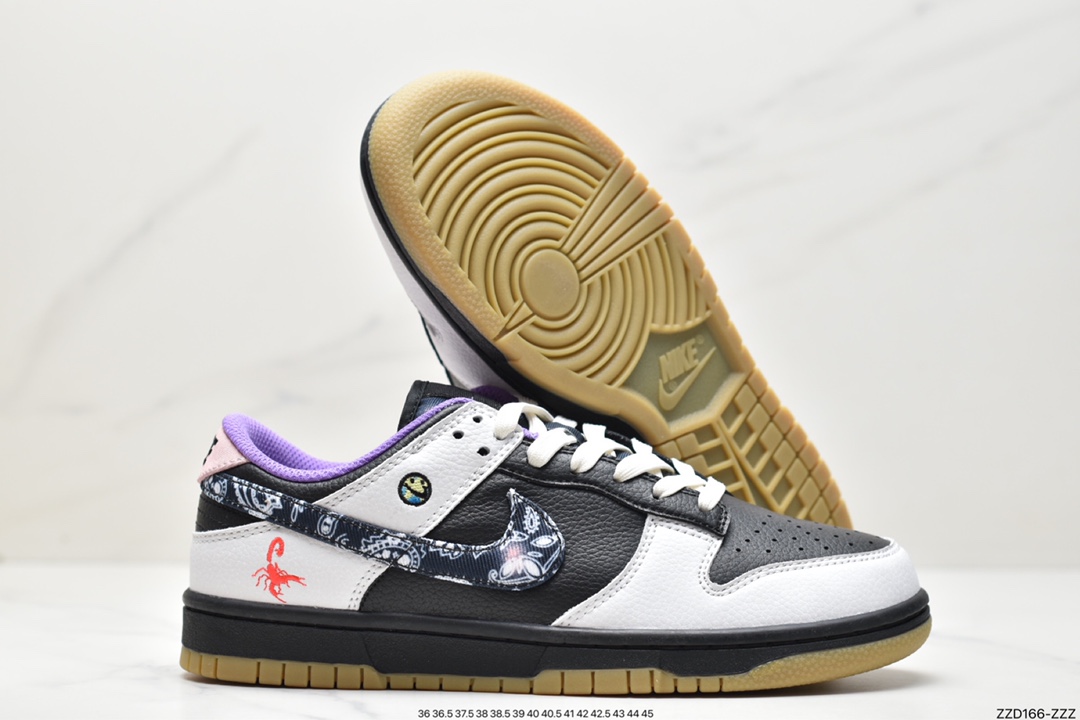 250 You SB Dunk Low Retro SP扣篮系列低帮板鞋“白紫蓝扎染腰果花” CT5053-041