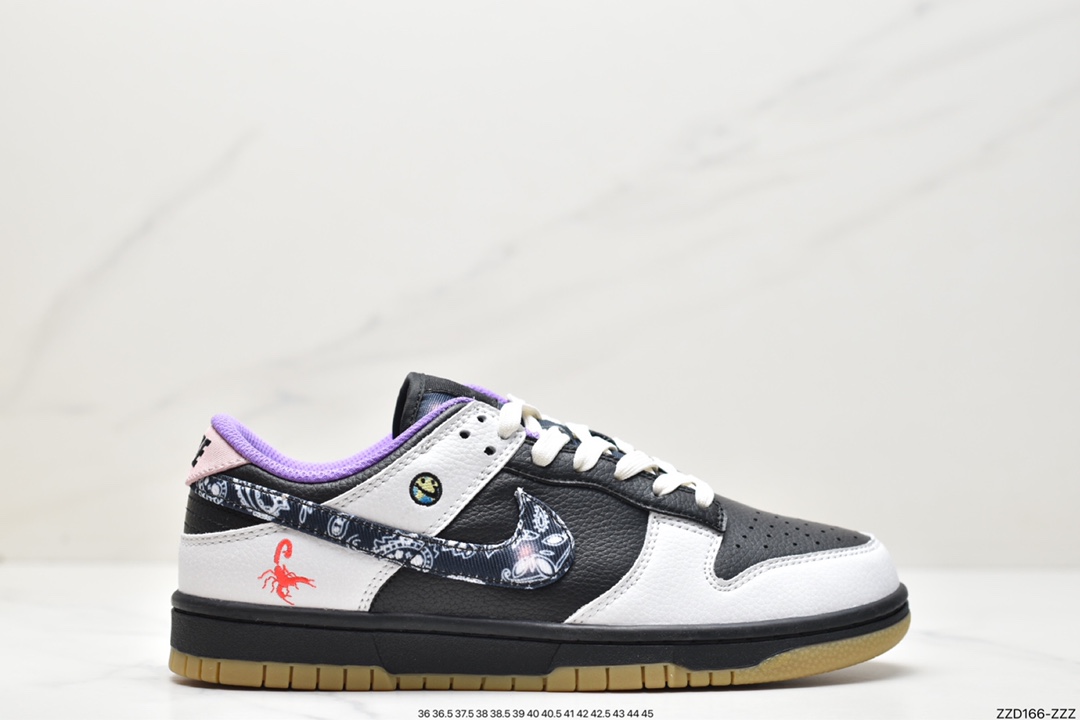 250 You SB Dunk Low Retro SP扣篮系列低帮板鞋“白紫蓝扎染腰果花” CT5053-041