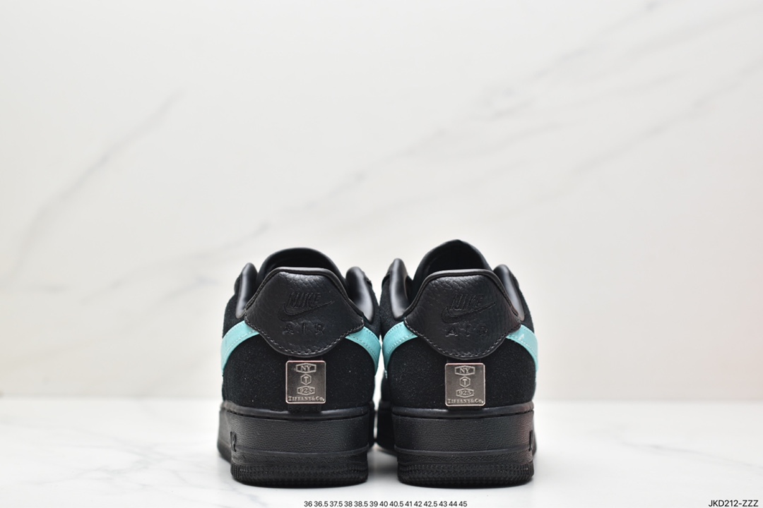 160 联名奢侈品大牌-蒂芙尼/Tiffany & Co. x Nike Air Force 1 Low SP”1837”空军一号板鞋“联名黑蒂芙尼蓝”DZ1382-001