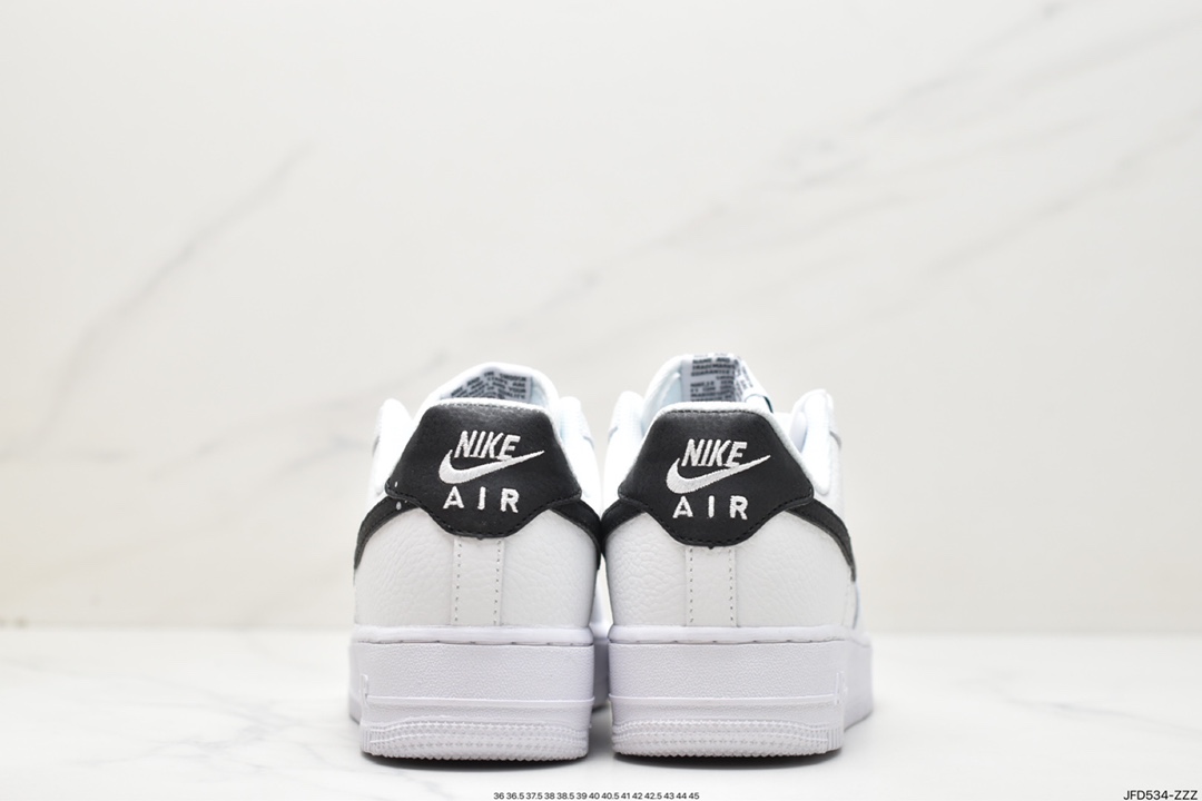 170 Air Force 1’07 Low”White/Black”空军一号板鞋“荔枝皮白黑钩子”CT2302-100