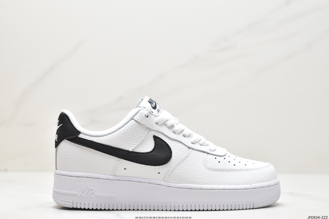 170 Air Force 1’07 Low”White/Black”空军一号板鞋“荔枝皮白黑钩子”CT2302-100