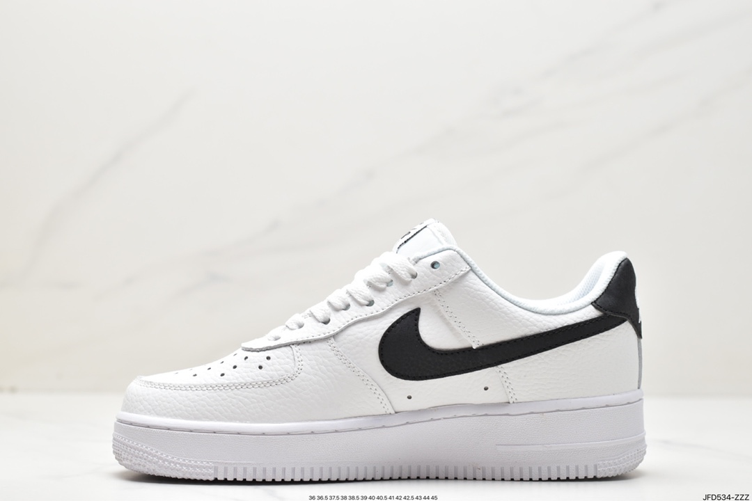 170 Air Force 1’07 Low”White/Black”空军一号板鞋“荔枝皮白黑钩子”CT2302-100
