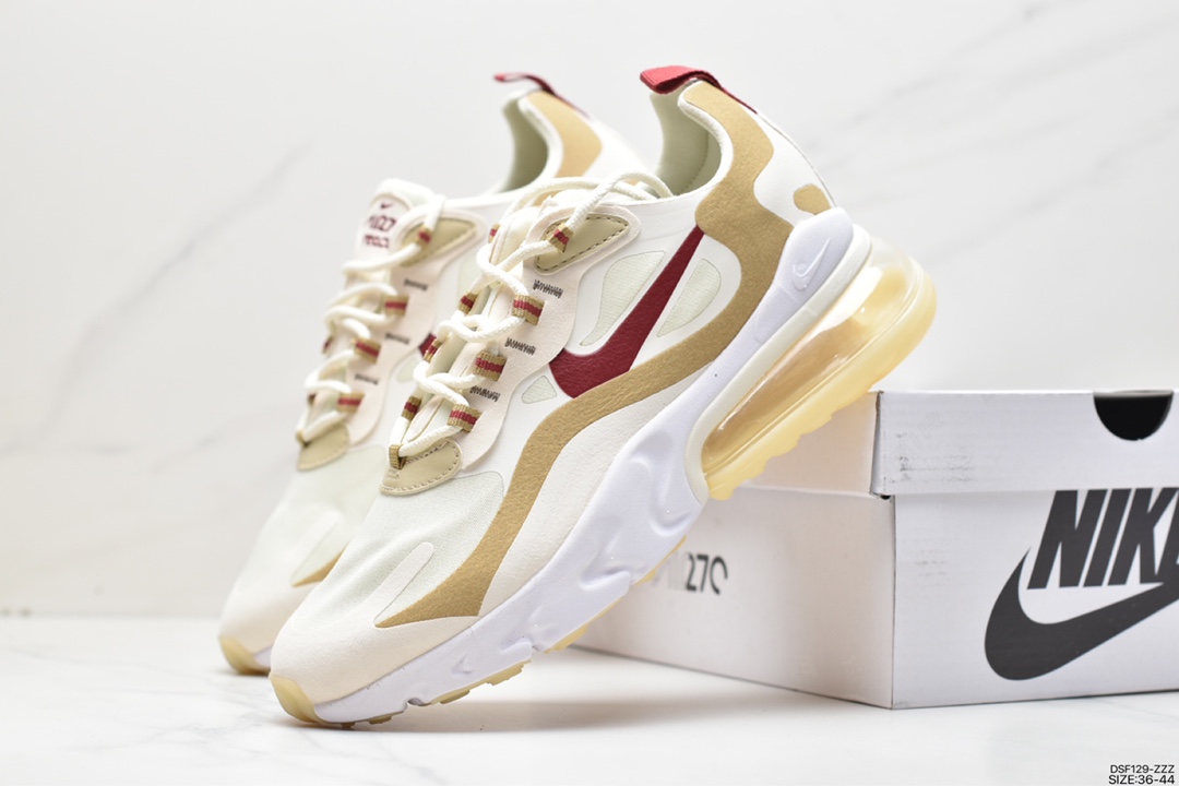 105 耐克Nike Wmns Air Max 270 React SE”Black/Worldwide”270瑞亚赛车慢跑鞋“黑浅蓝绿红渐变” AT6174-700