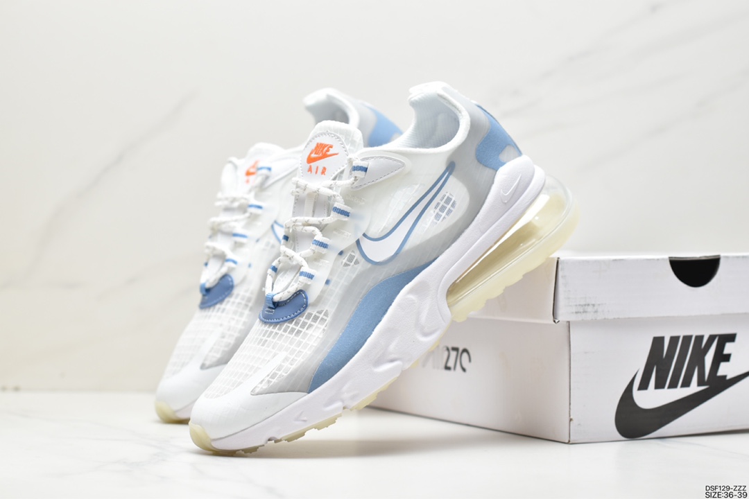 105 耐克Nike Wmns Air Max 270 React SE”Black/Worldwide”270瑞亚赛车慢跑鞋“黑浅蓝绿红渐变” AT6174-700