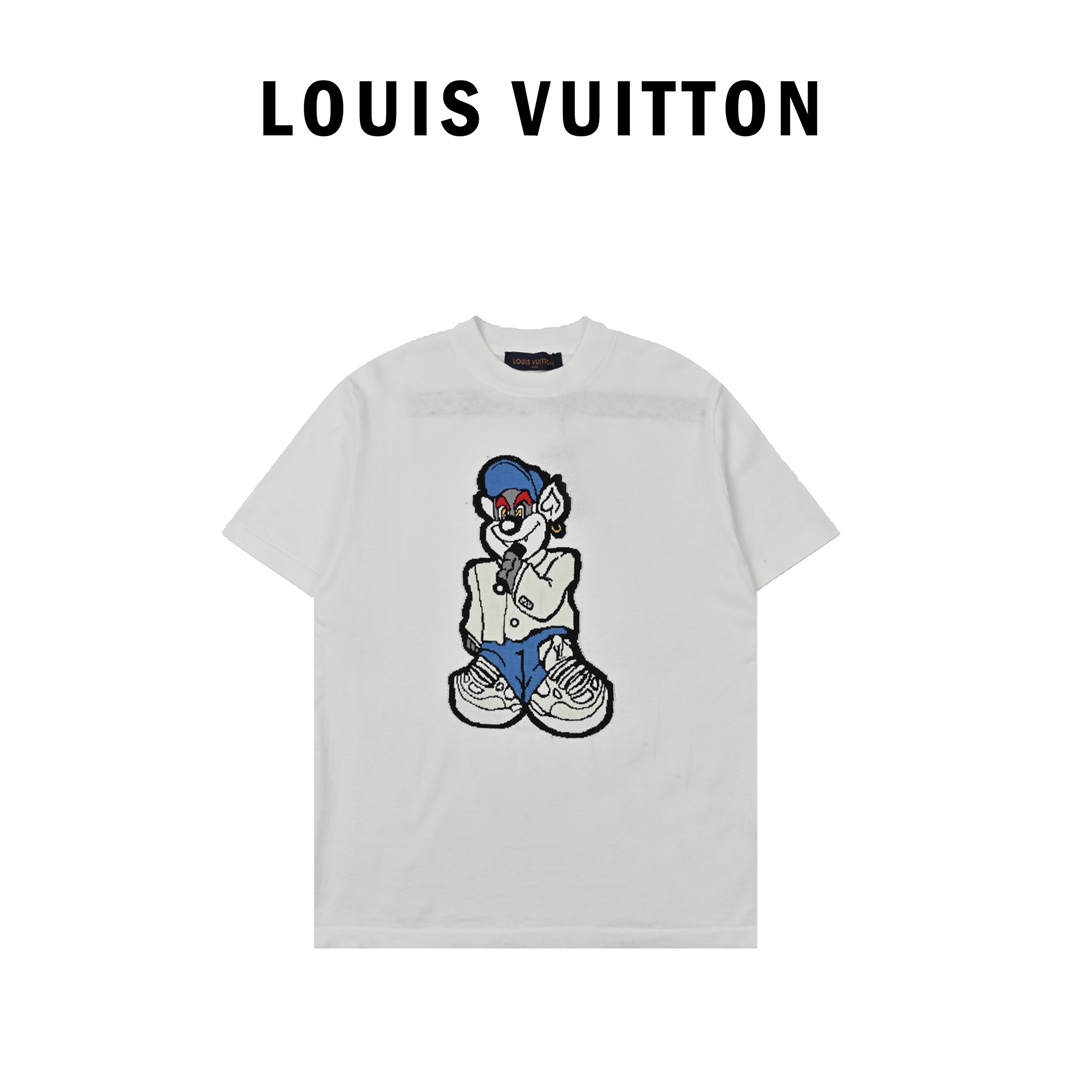 180 Louis Vuitton2023新款卡通人物短袖针织短袖T恤