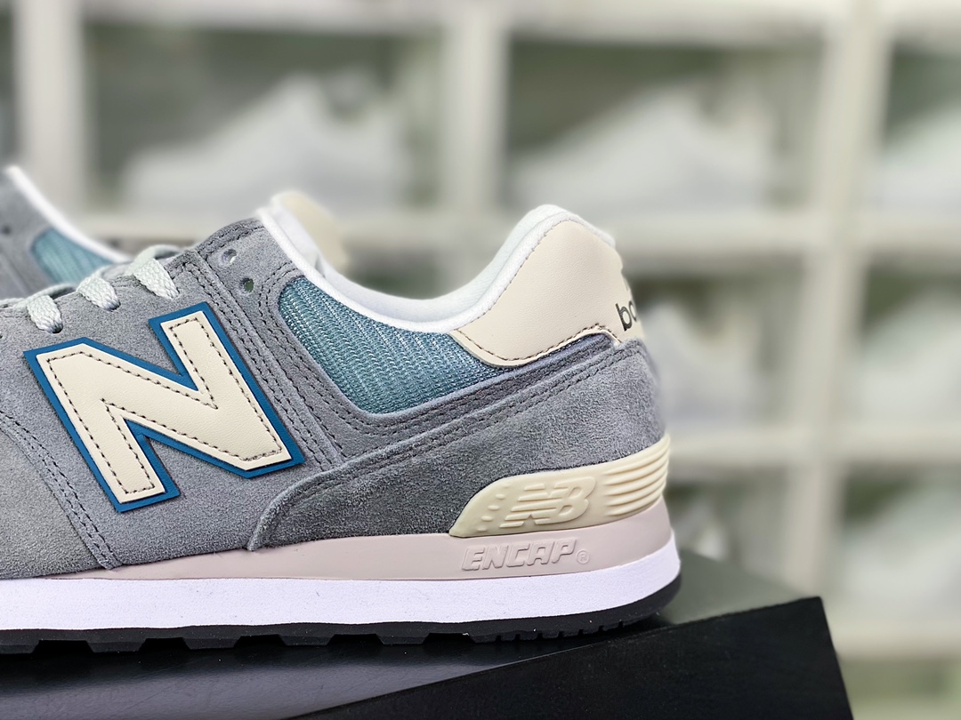 NBNew Balance ML574 series low-top classic retro jogging shoes ”Fleet dark gray steel blue beige” ML574BA2