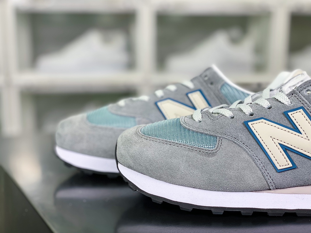 NBNew Balance ML574 series low-top classic retro jogging shoes ”Fleet dark gray steel blue beige” ML574BA2