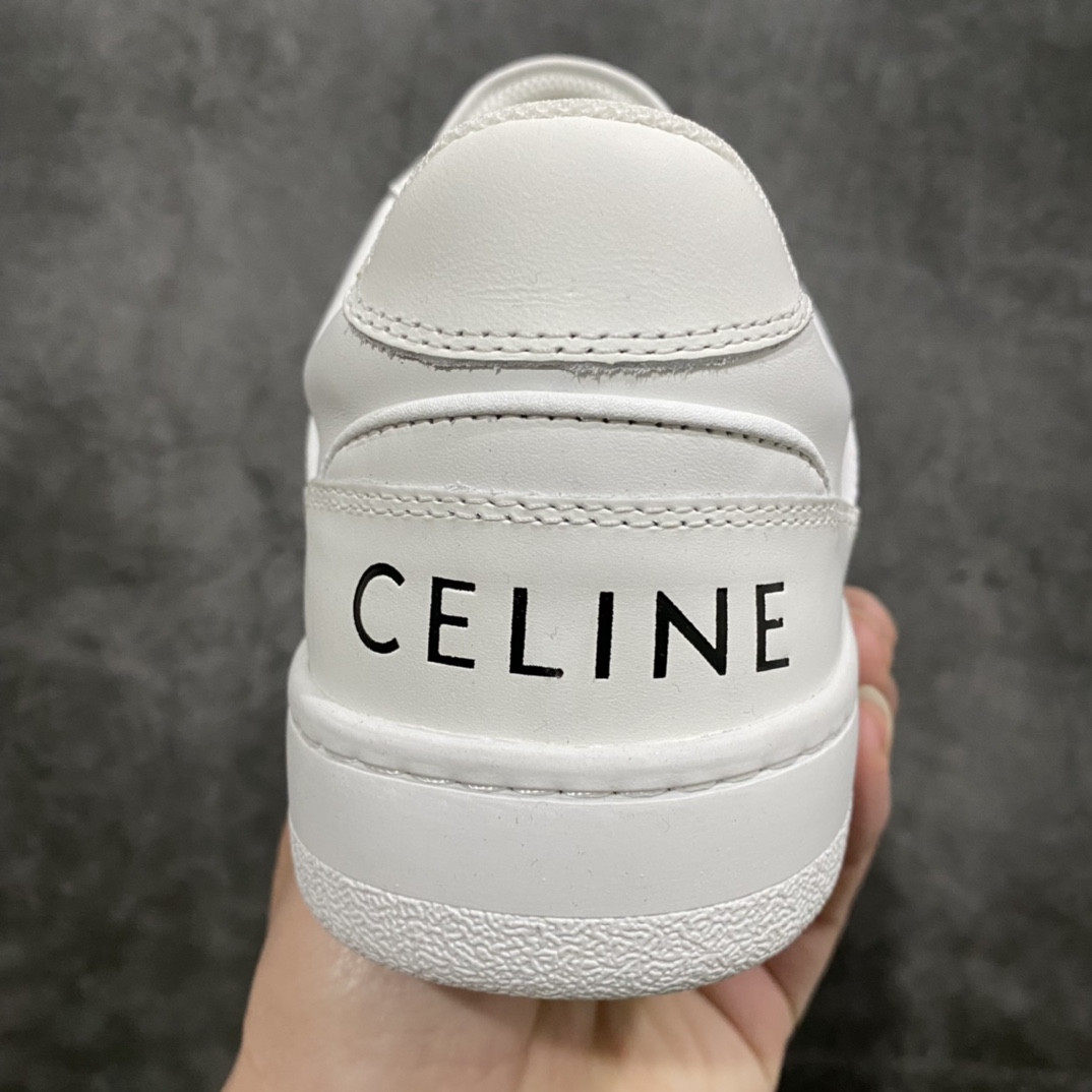 Guangdong purchasing version CELINE CT-04 cow leather low-top lace-up sneakers white shoes