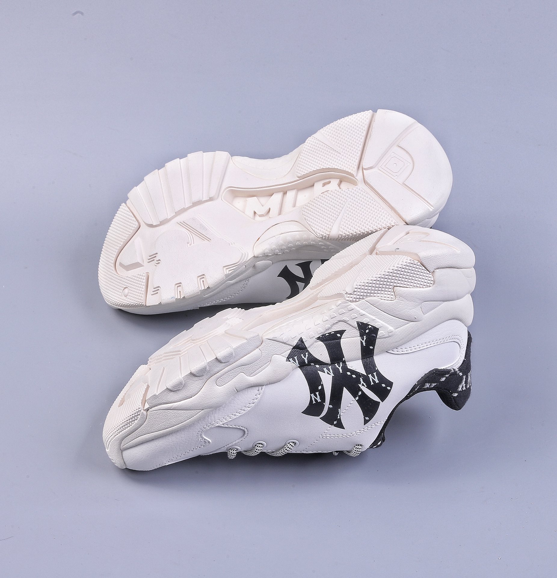 MLB Korea purchasing 2023 new thick-soled mesh breathable dad shoes men's and women's sports and casual shoes 3ASHCE12N