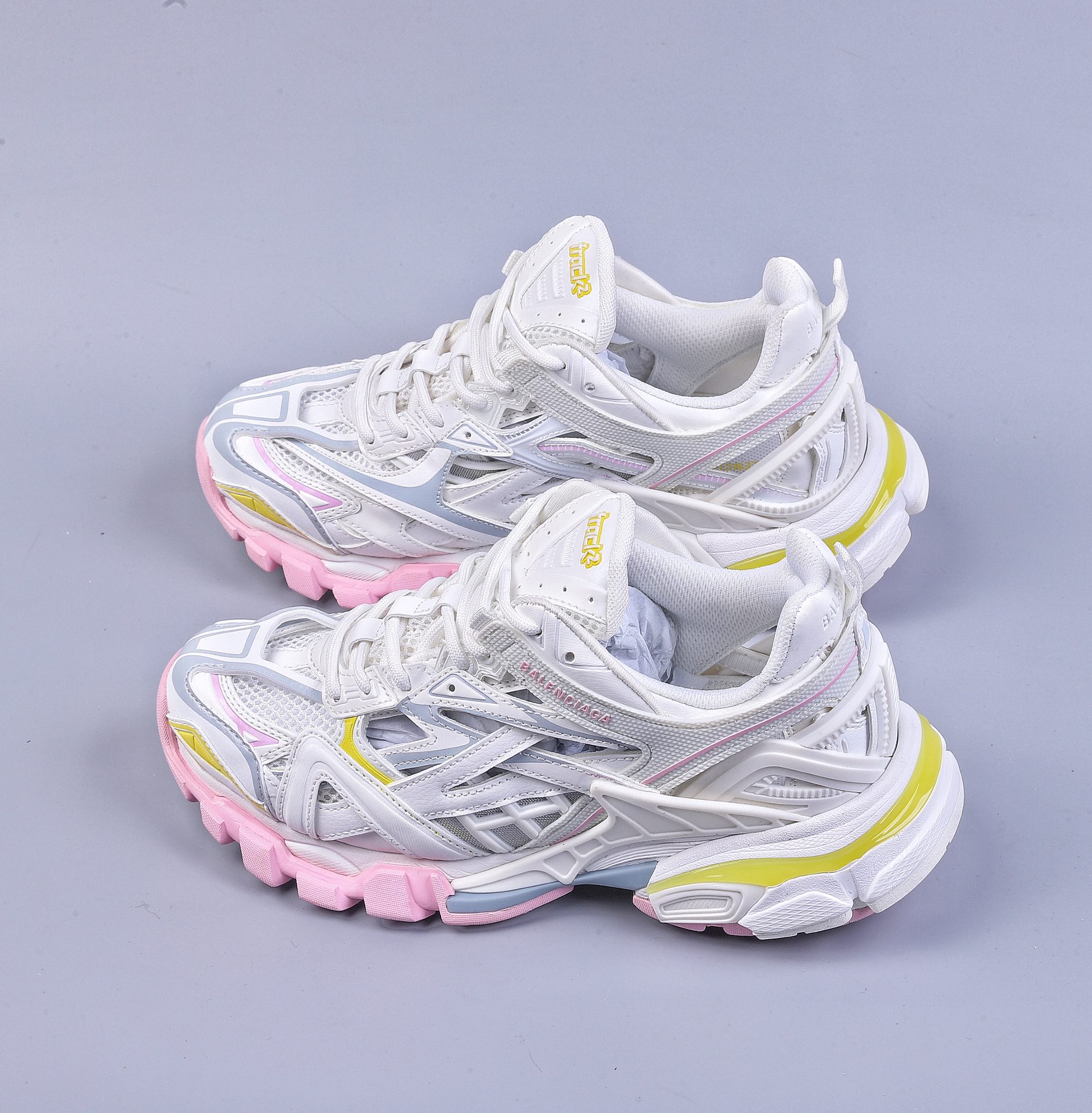 GOOD version 4.0 generation outdoor concept shoes Balenciaga Sneaker Tess 4.0 white light yellow