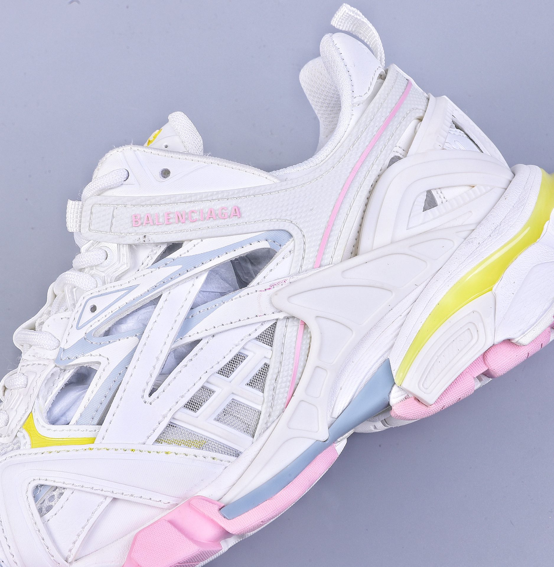 GOOD version 4.0 generation outdoor concept shoes Balenciaga Sneaker Tess 4.0 white light yellow