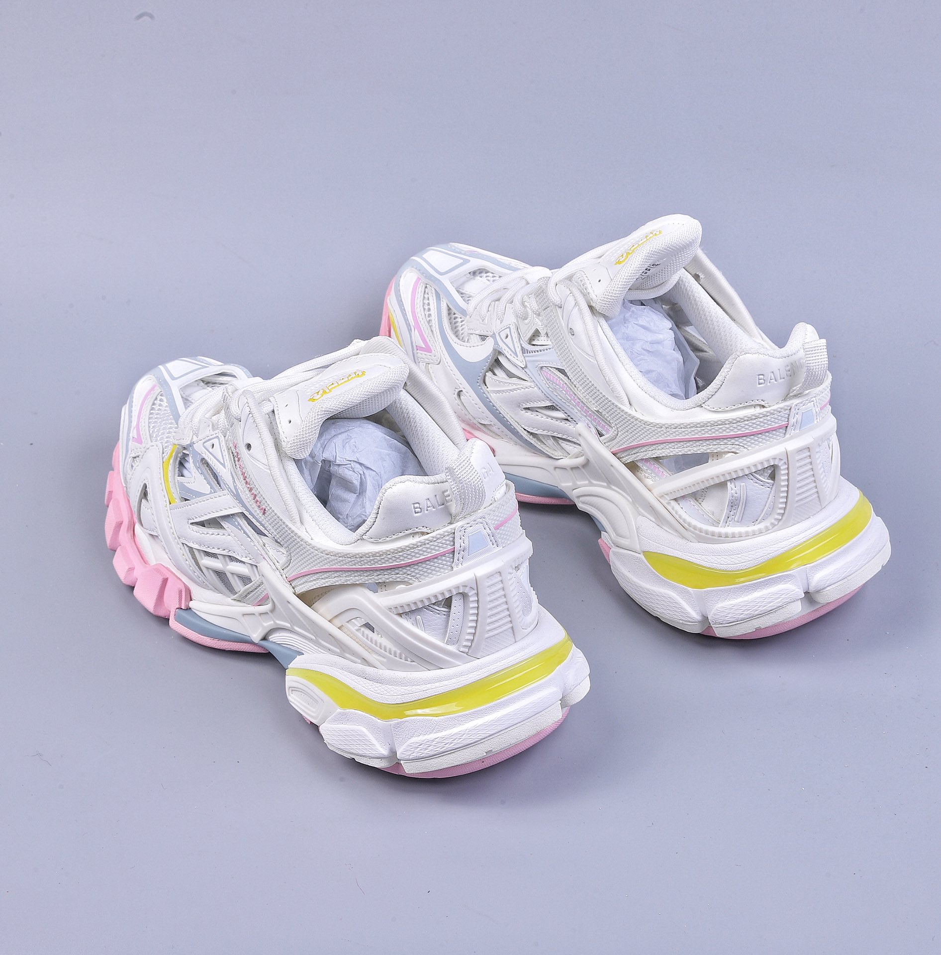 GOOD version 4.0 generation outdoor concept shoes Balenciaga Sneaker Tess 4.0 white light yellow