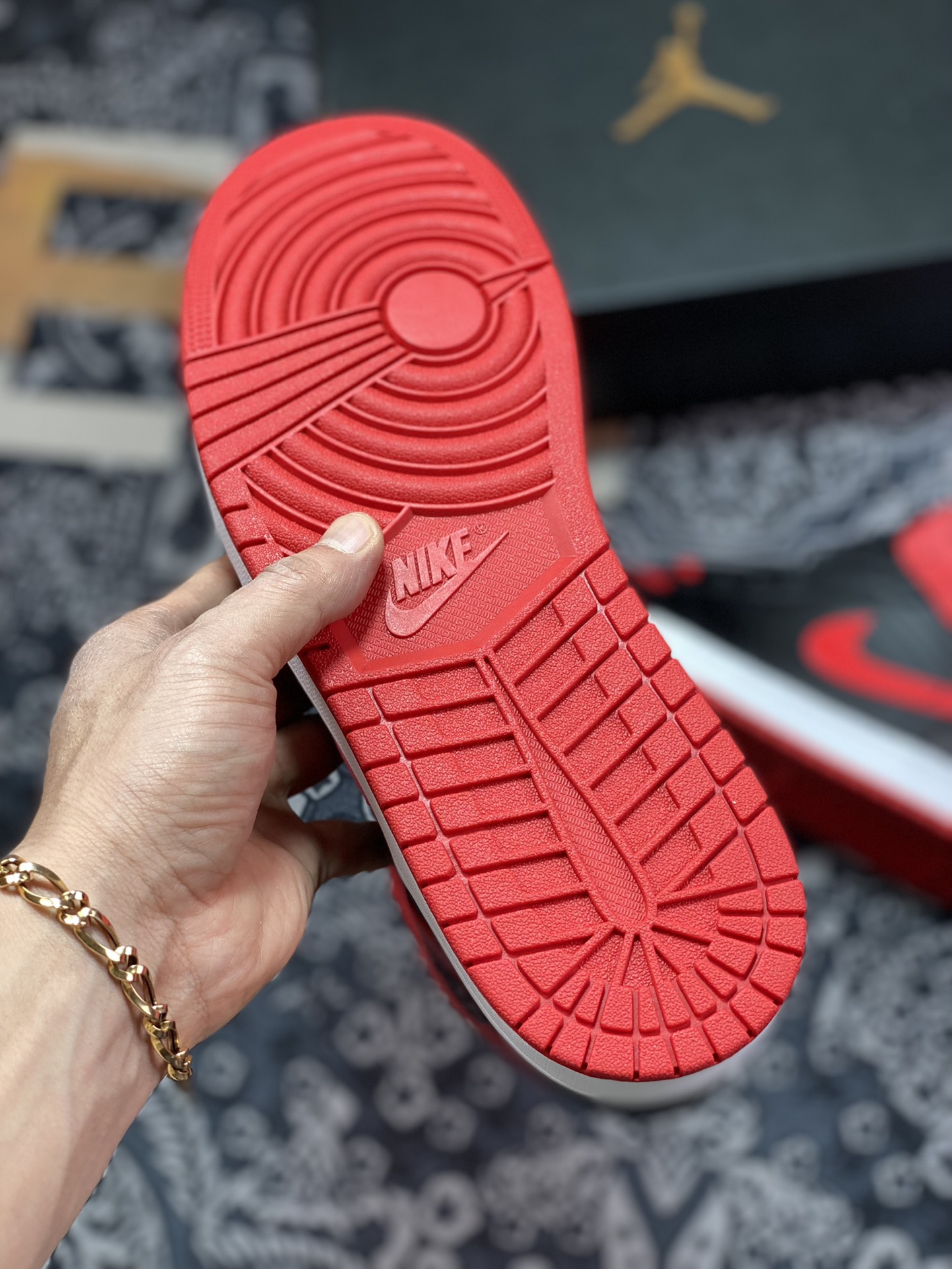 260 优选 DT纯原 Air Jordan 1 Mid AJ1乔1中帮文化篮球鞋 DQ8426-060 黑红
