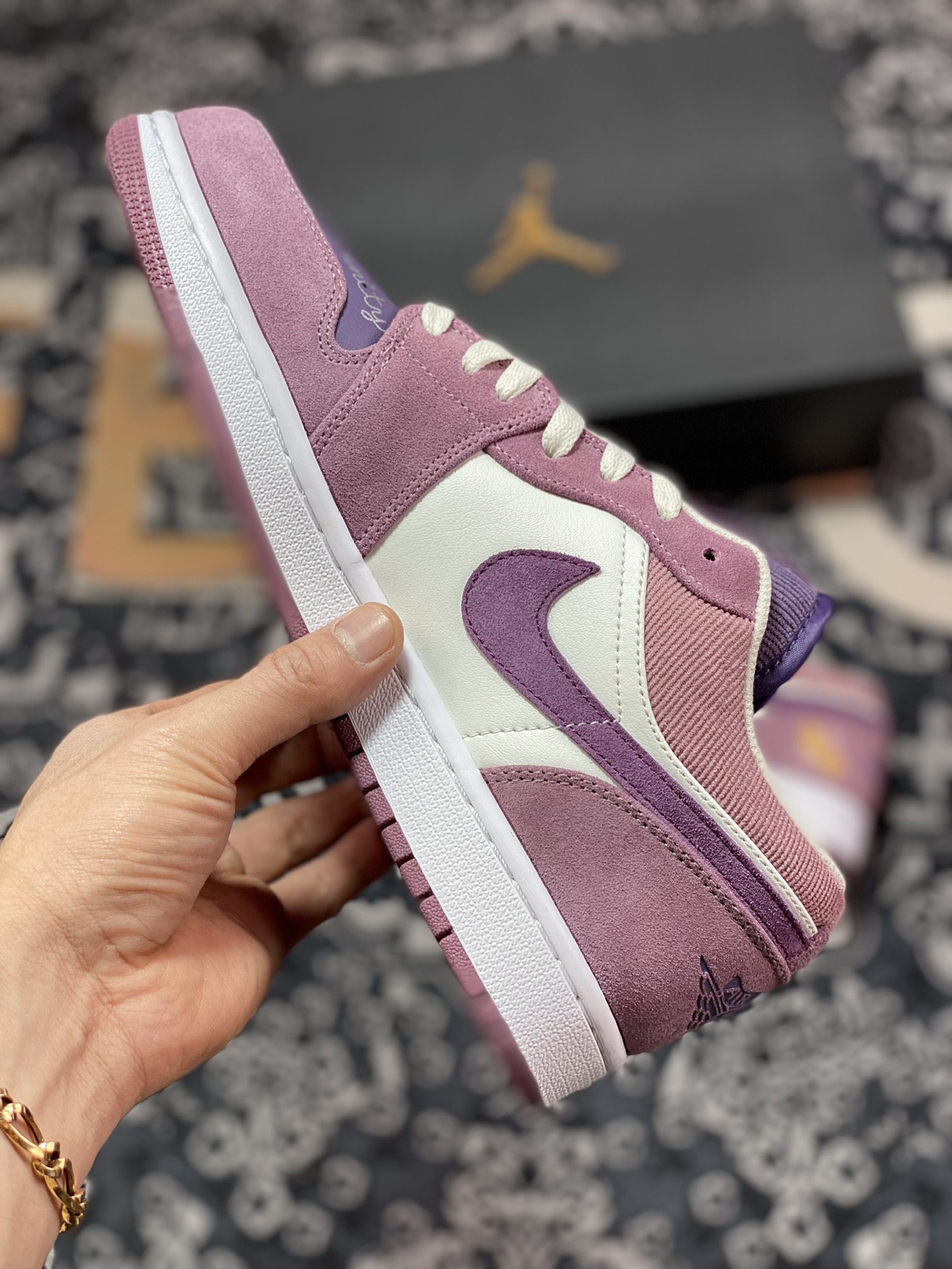 200  Air Jordan 1 Low 库洛米 紫 AJ1低帮休闲板鞋 DR8057-500