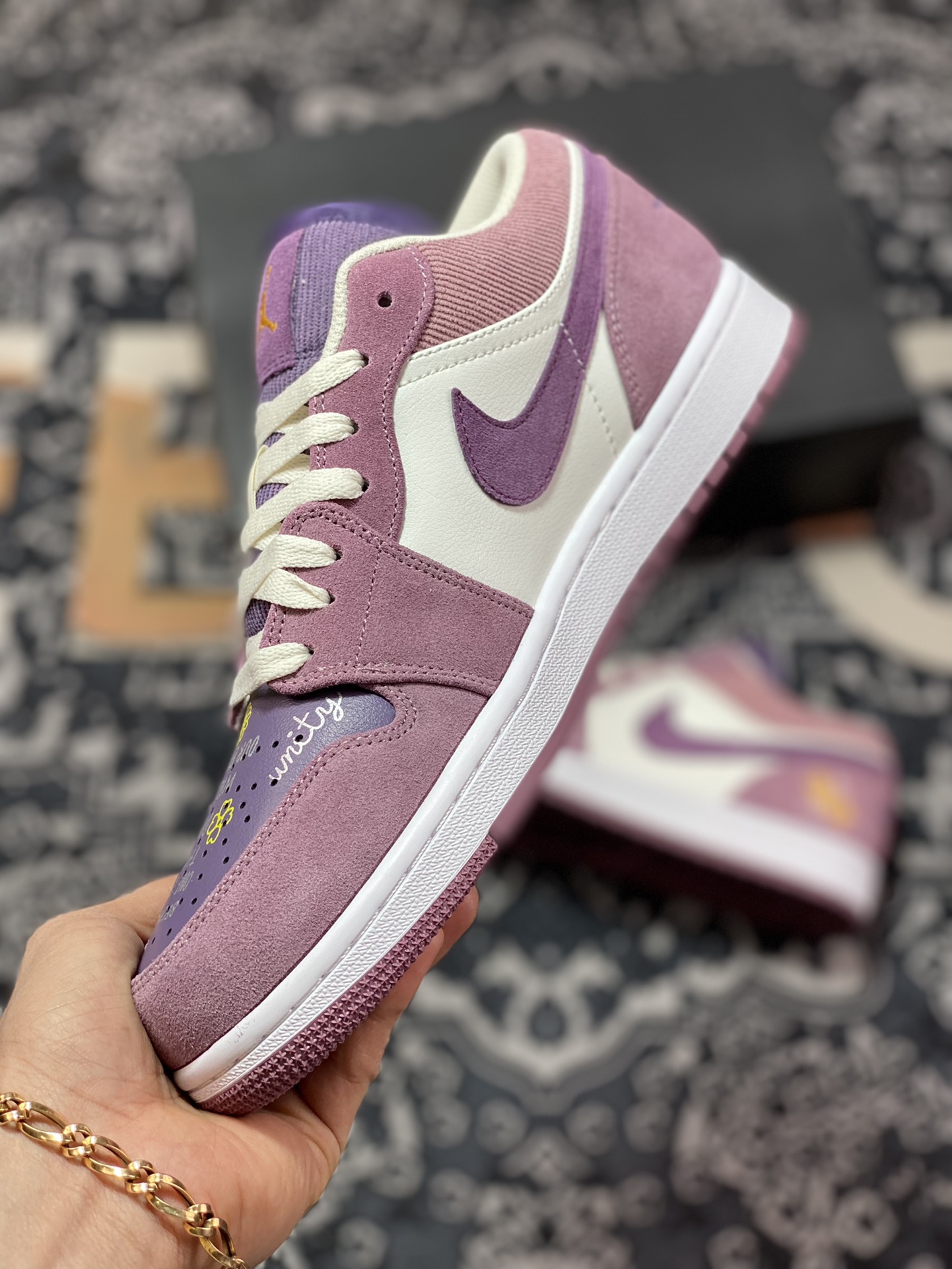 200  Air Jordan 1 Low 库洛米 紫 AJ1低帮休闲板鞋 DR8057-500