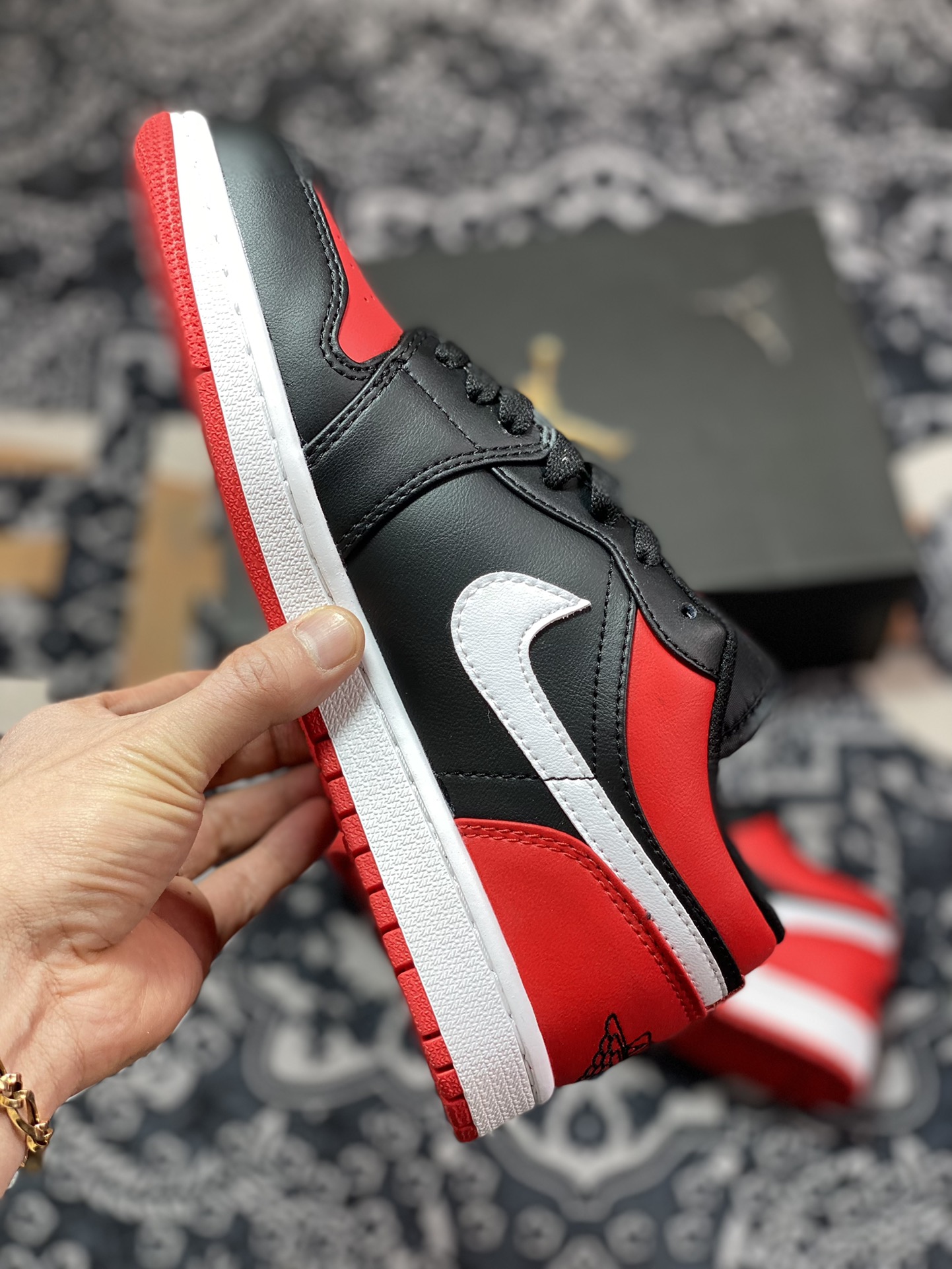 200  Air Jordan 1 Low ”Shattered Backboard” AJ1 乔1黑红扣碎 553558-066
