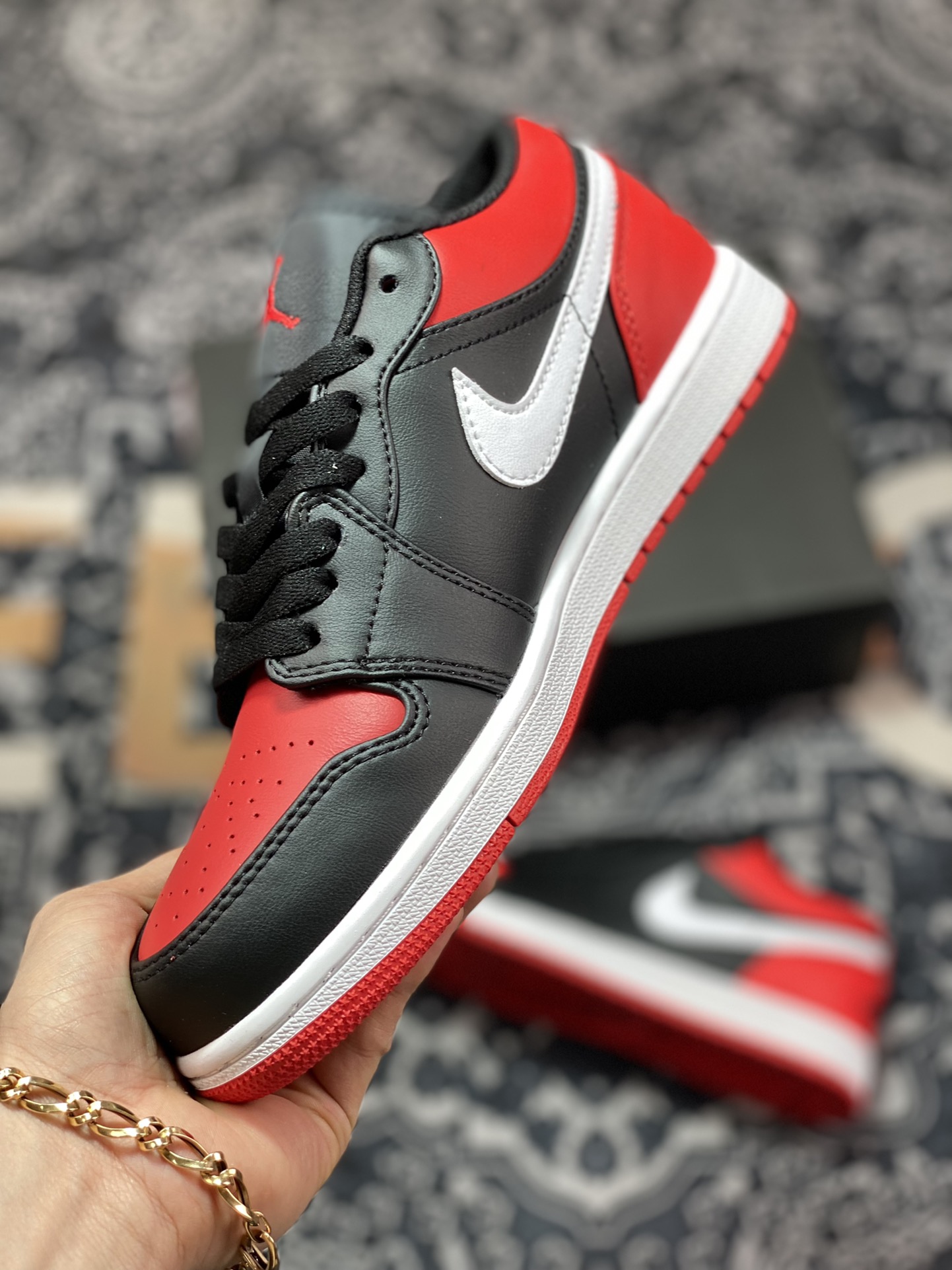 200  Air Jordan 1 Low ”Shattered Backboard” AJ1 乔1黑红扣碎 553558-066