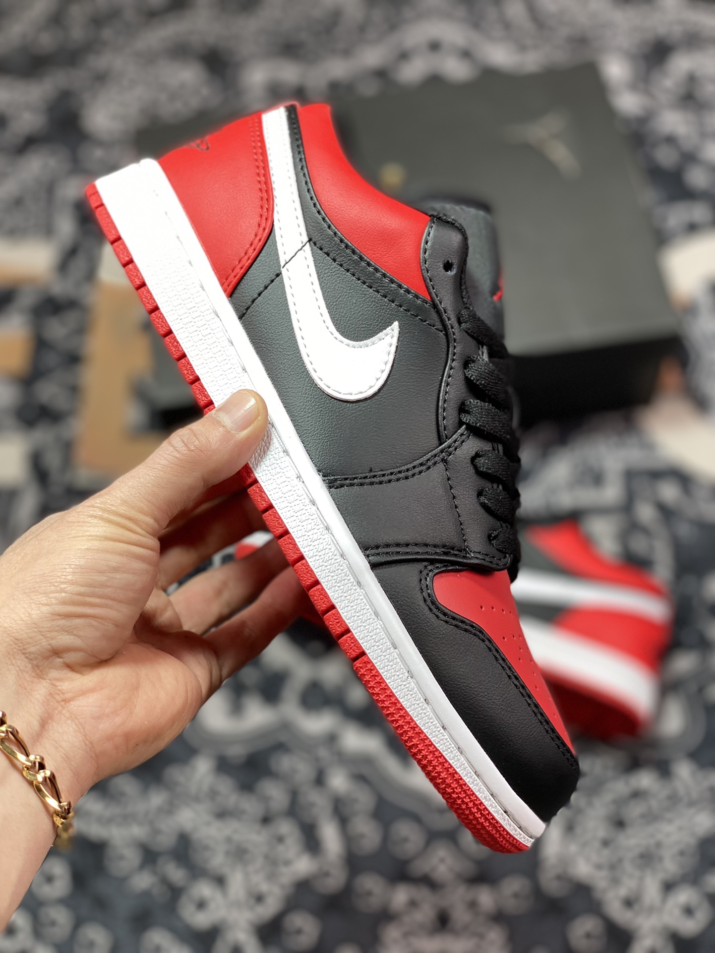 200  Air Jordan 1 Low ”Shattered Backboard” AJ1 乔1黑红扣碎 553558-066