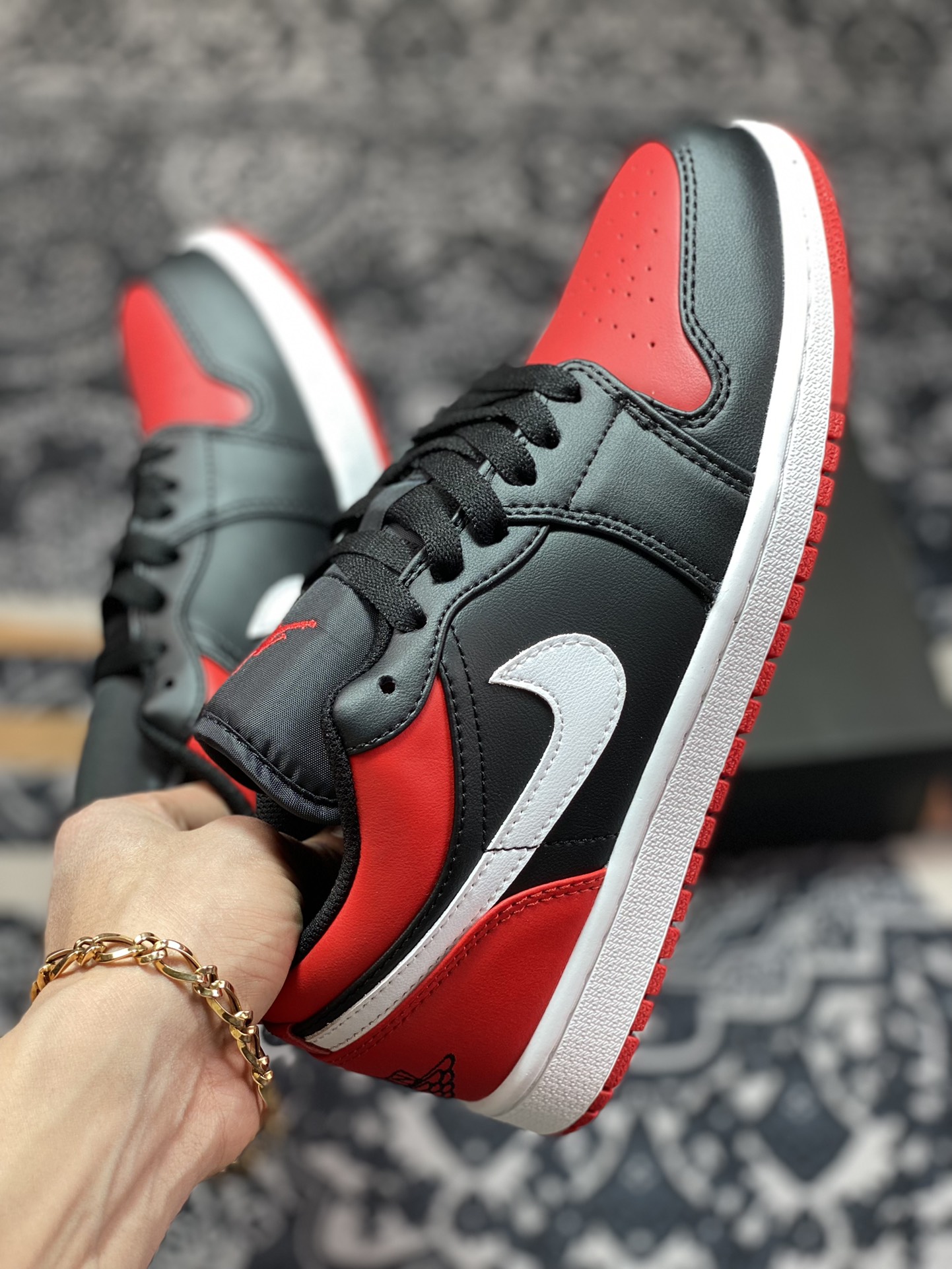 200  Air Jordan 1 Low ”Shattered Backboard” AJ1 乔1黑红扣碎 553558-066