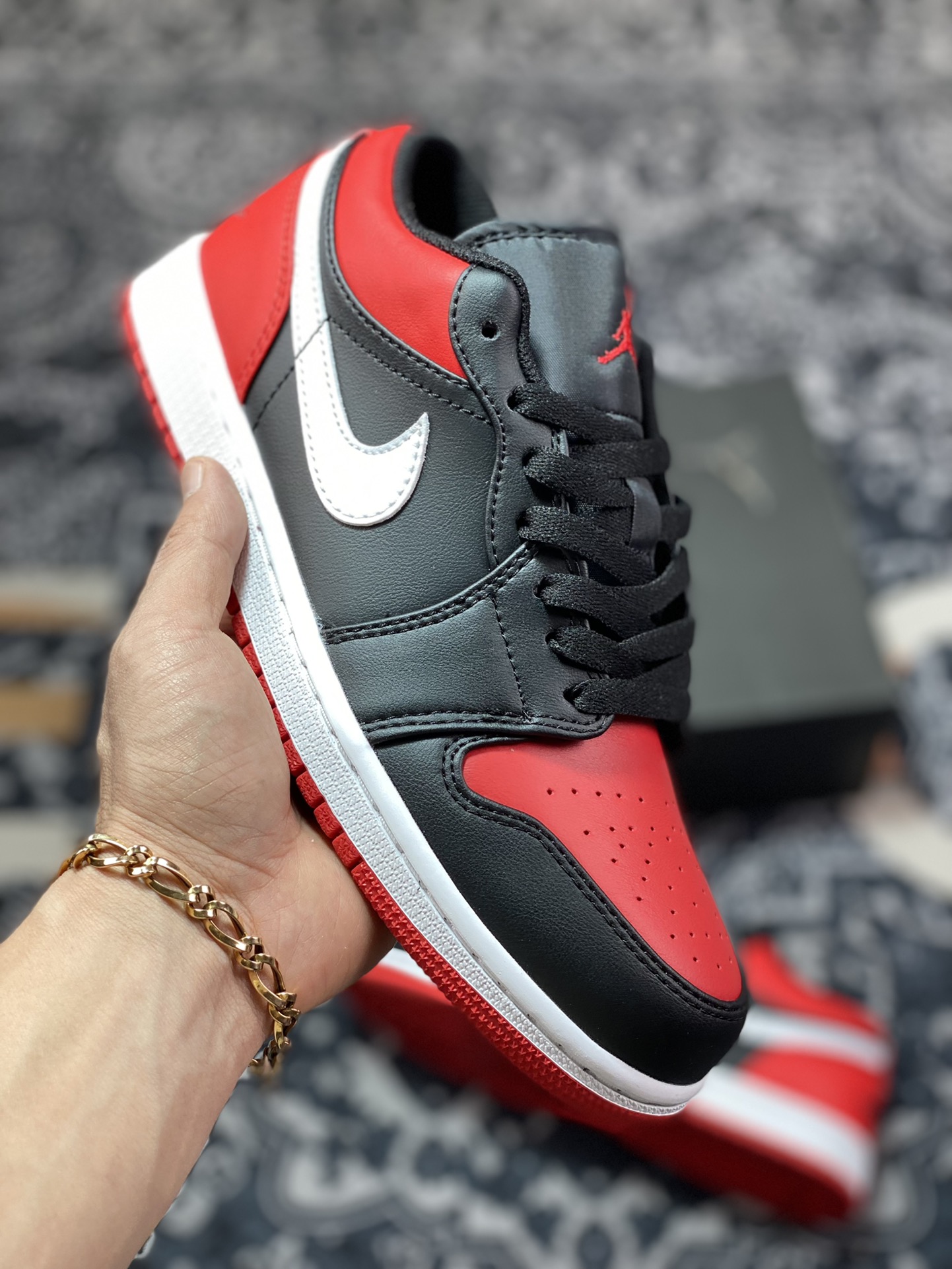 200  Air Jordan 1 Low ”Shattered Backboard” AJ1 乔1黑红扣碎 553558-066