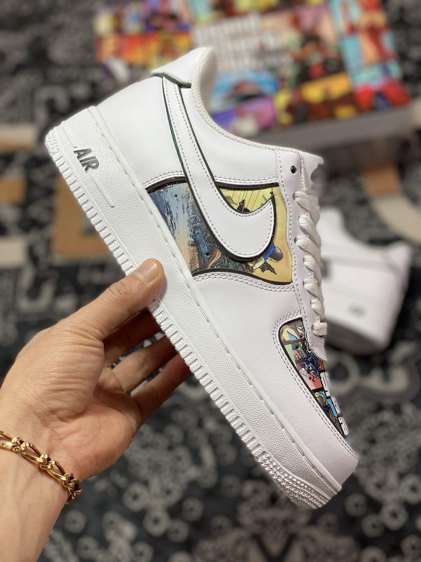 Nike Air Force 1 07 LV8 ”White/Grand Theft Auto” Air Force One sneakers CW2288-302