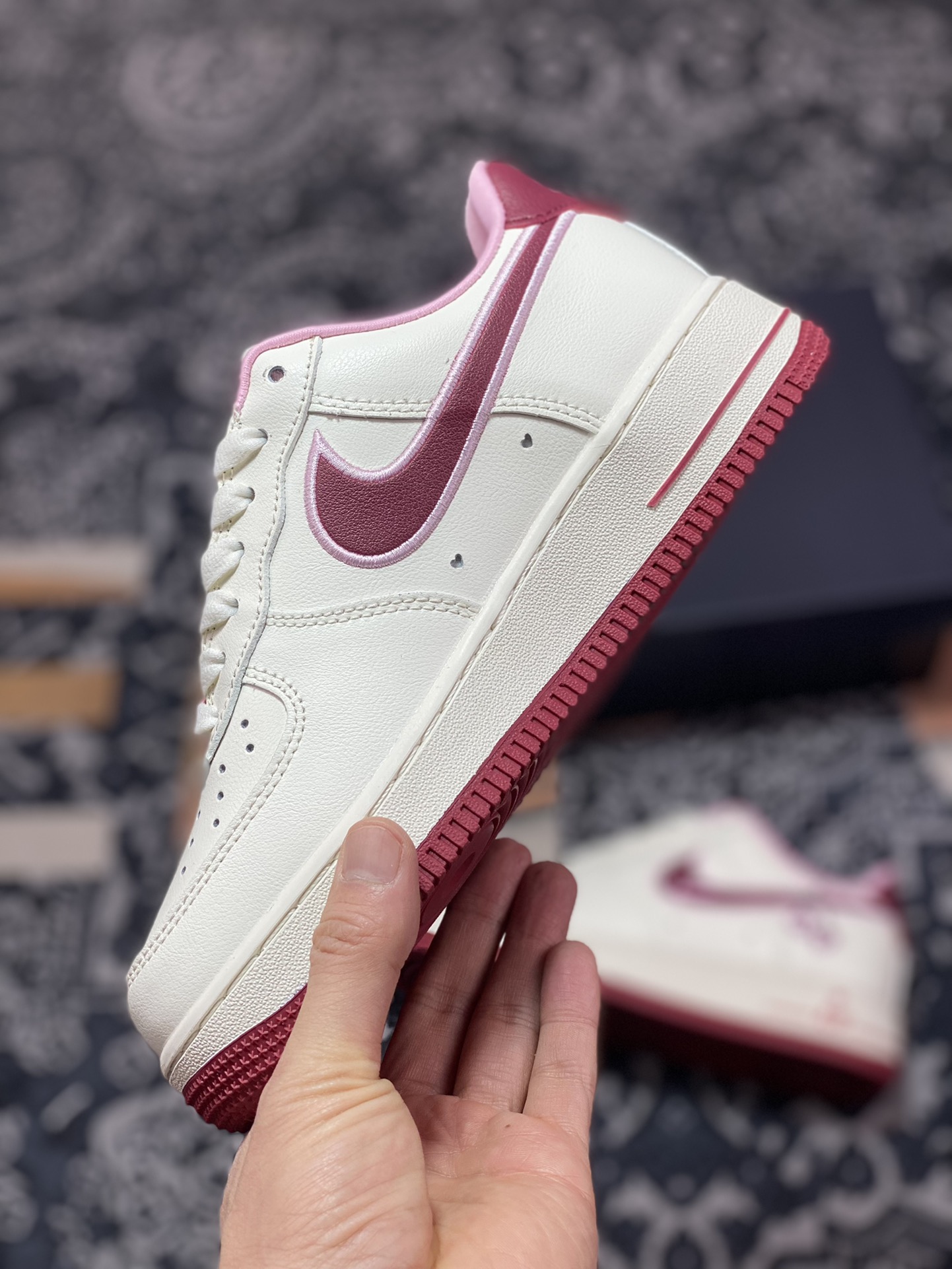 200 Nike Wmns Air Force 1'07 Low"Valentine’s Day"空军一号低帮板鞋“米白粉酒红樱桃情人节”FD4616-161