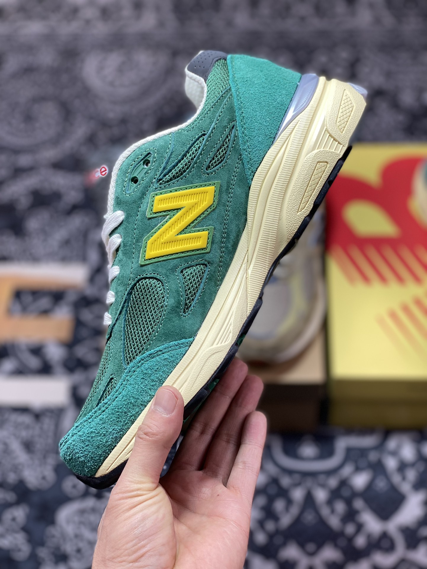 NBNew Balance Made in USA M990V3 ”Green Yellow” third generation series of low-top beauty running shoes ”Oregon Green Yellow” M990GG3