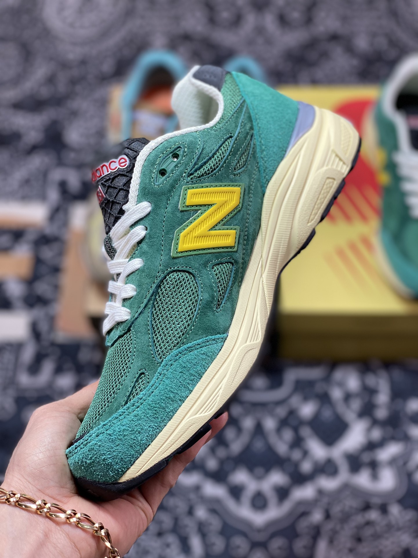 NBNew Balance Made in USA M990V3 ”Green Yellow” third generation series of low-top beauty running shoes ”Oregon Green Yellow” M990GG3