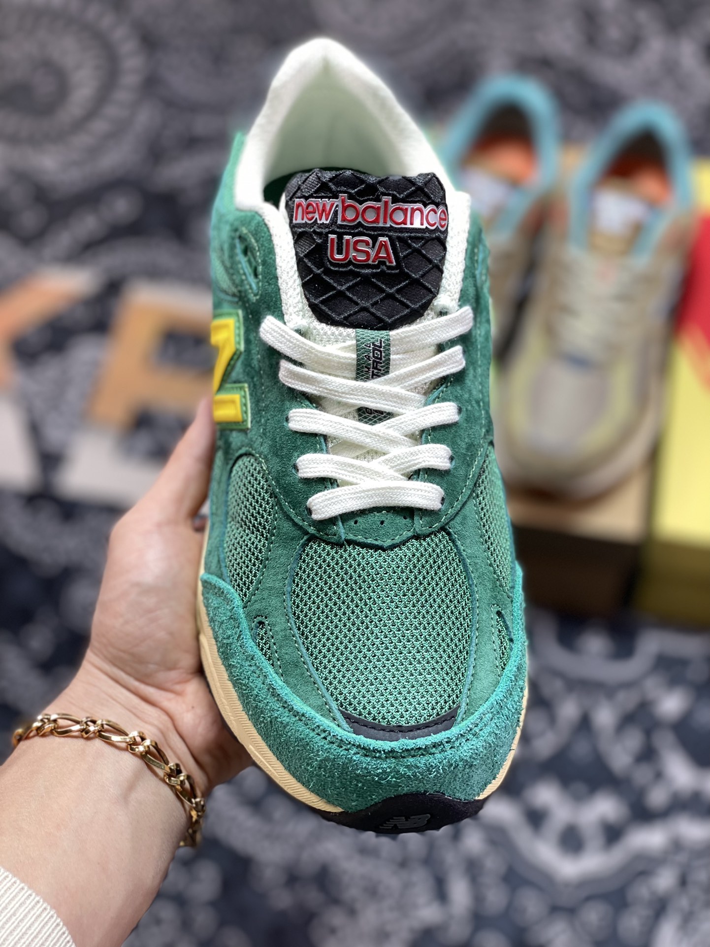 NBNew Balance Made in USA M990V3 ”Green Yellow” third generation series of low-top beauty running shoes ”Oregon Green Yellow” M990GG3