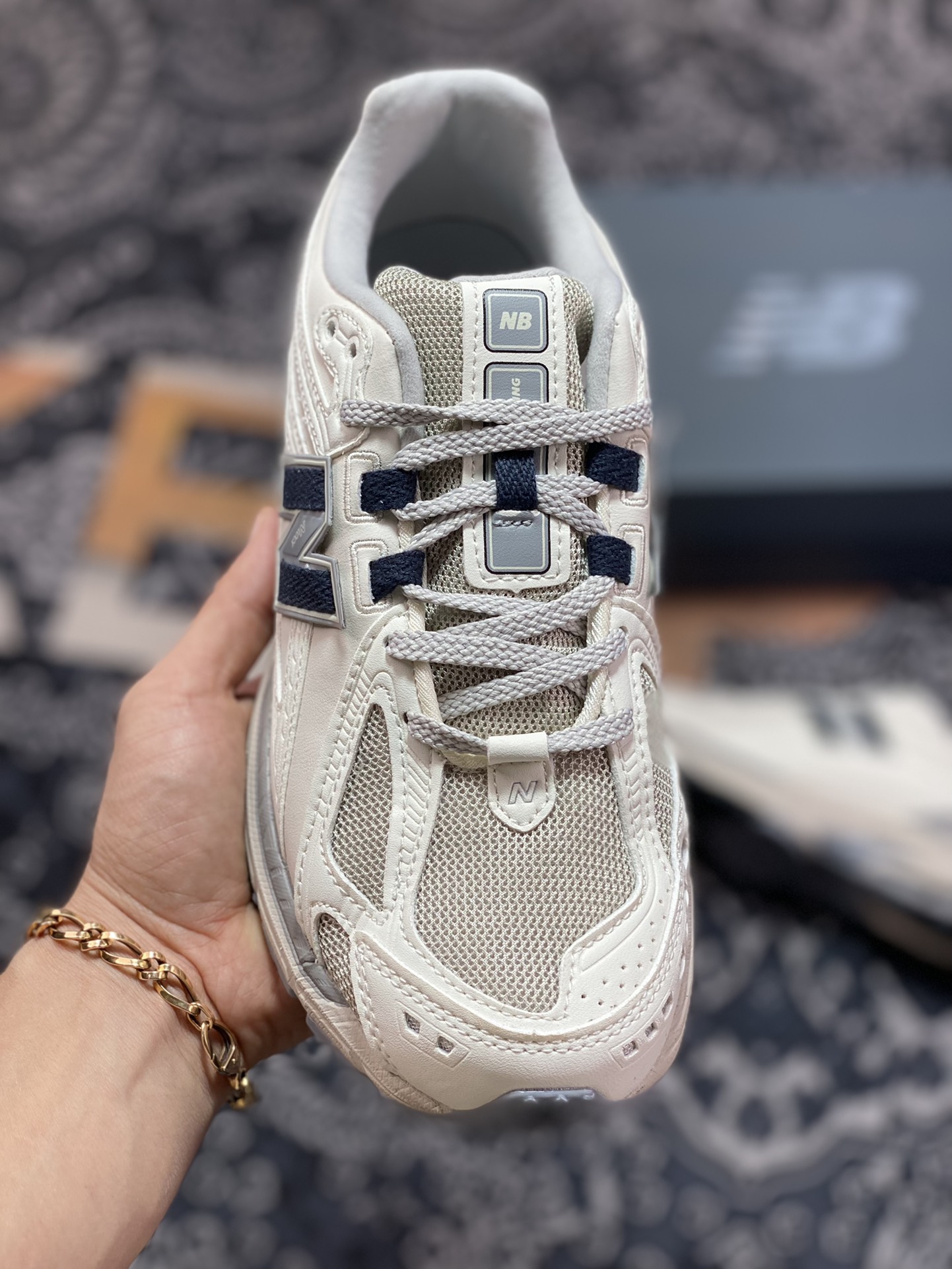 New Balance M1906R series retro dad style casual sports jogging shoes ”leather beige white gray” M1906RD