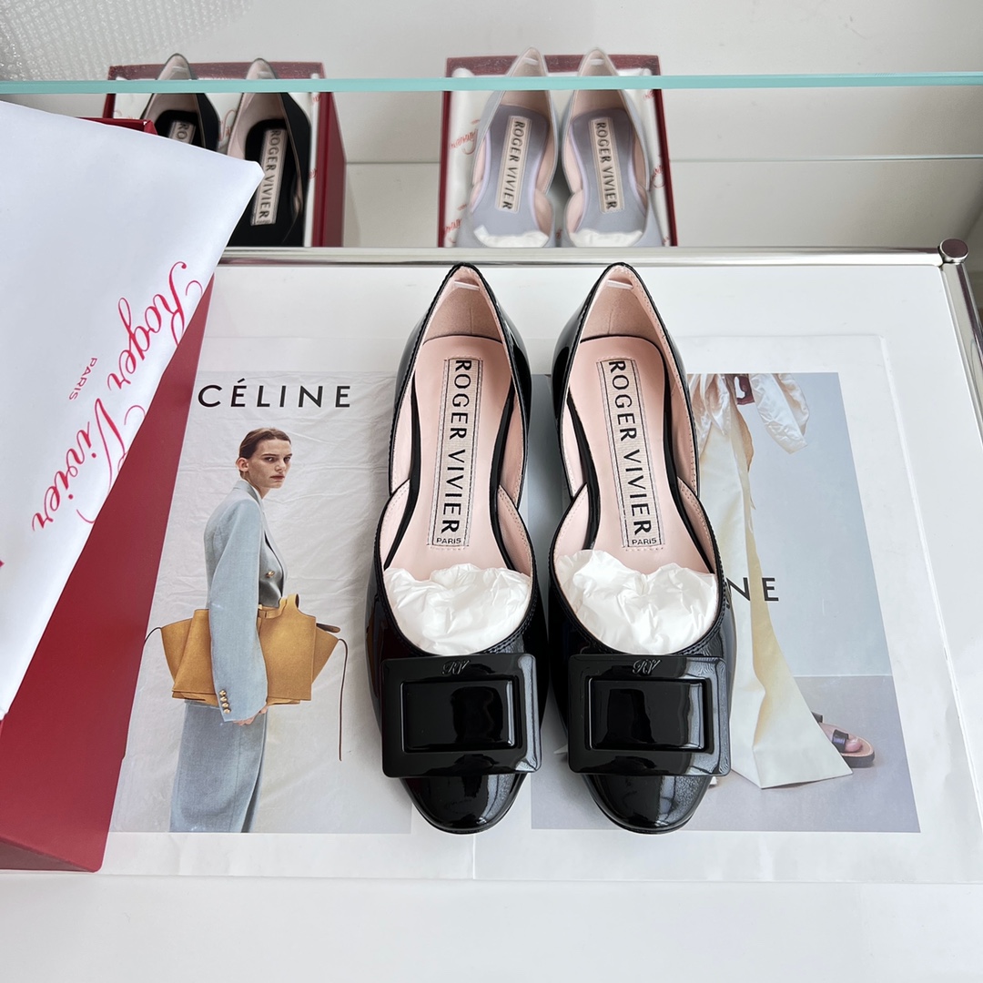 NO:129494,Black patent leather square buckle, ballet shoes19860909黑色漆皮方扣,芭蕾舞鞋,Women's Shoes